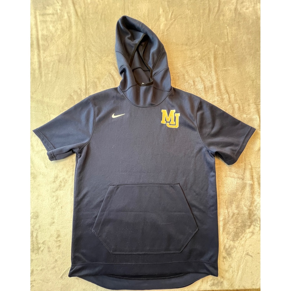 Nike Short Sleeve Hoodie Mens Medium Navy Dri-FIT MJ Mount Juliet